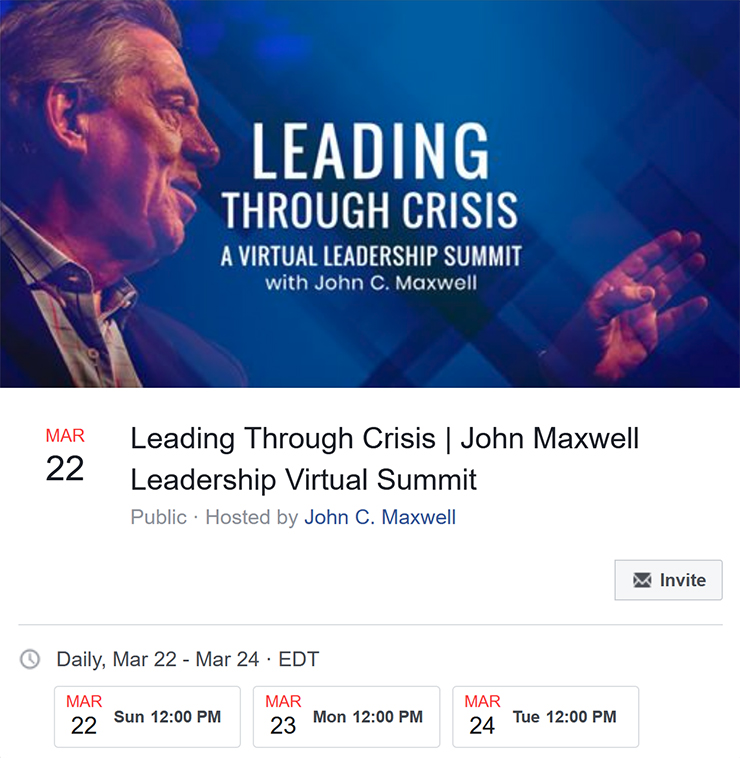 Leading Through Crisis - John C. Maxwell - Leadership Virtual Summit